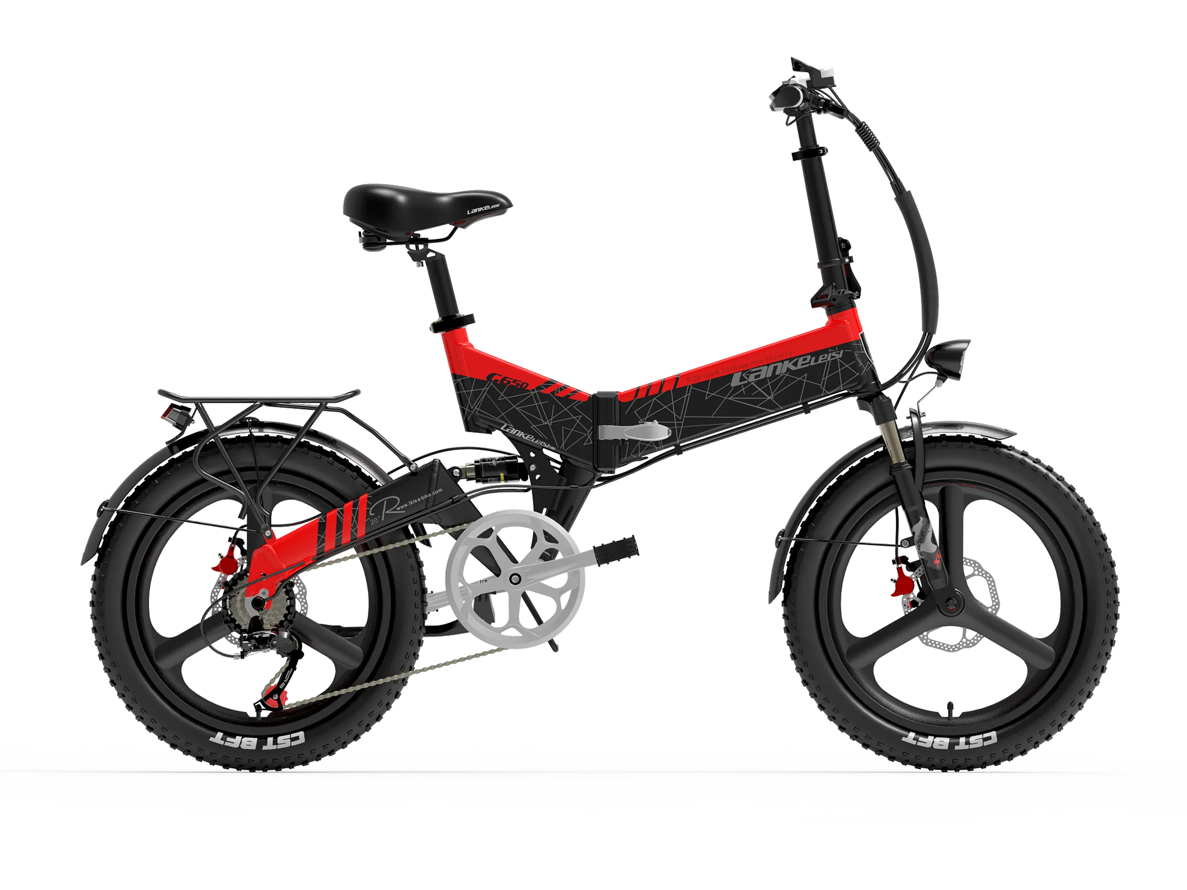 Vélo électrique Pliant LANKELEISI G650 500W 20 Pouces VTT