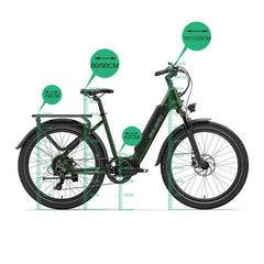 Dukawey FUGL3.0 250W 26" Electric Trekking Bike SUV E-bike with Torque Sensor 48V14Ah Battery [Pre-order] Gleecycle