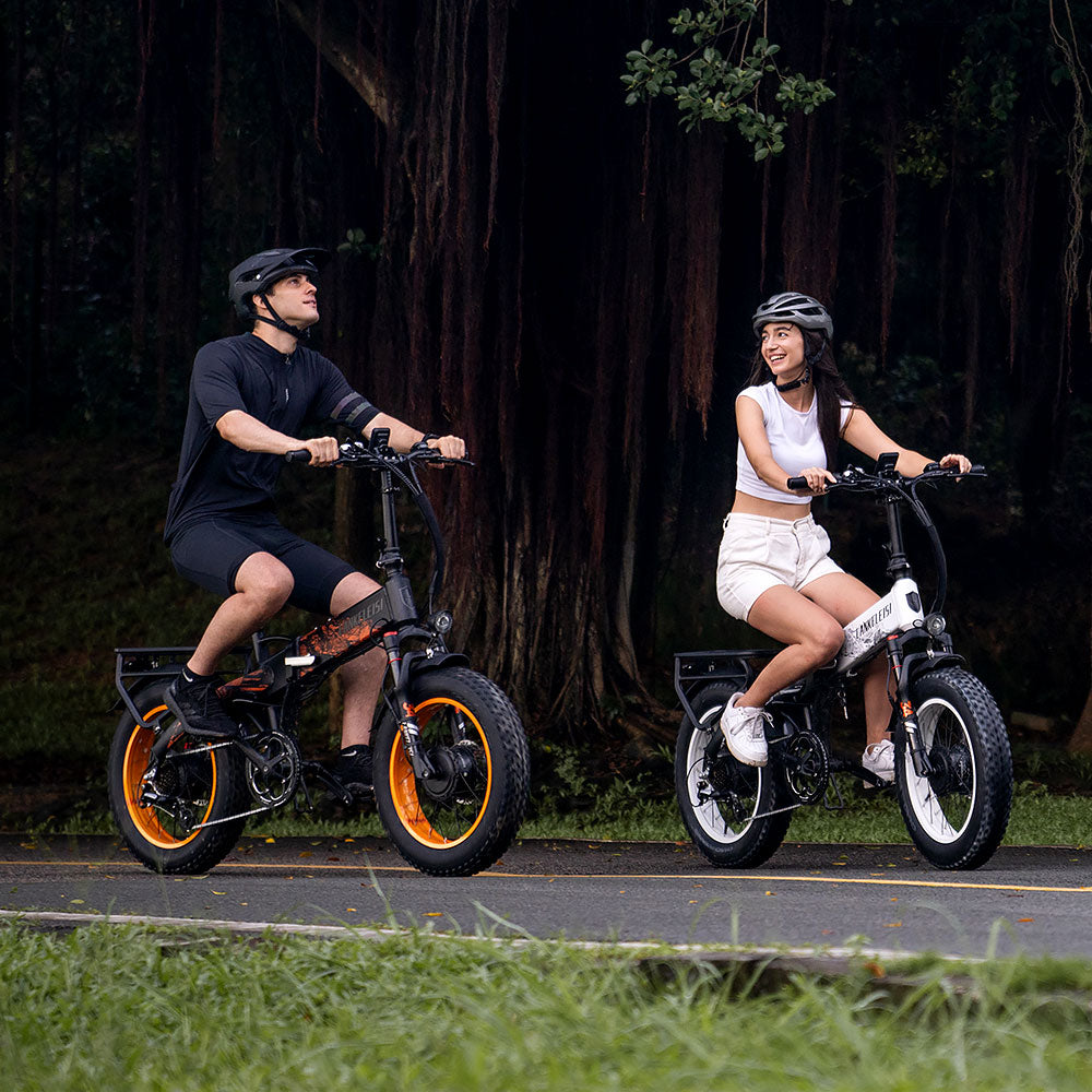LANKELEISI X2000MAX Fat Tire Foldable Electric Bike Front And Rear Drive 2000W Motor LANKELEISI