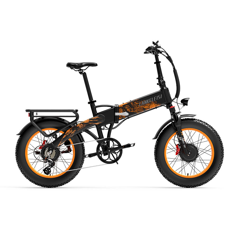 LANKELEISI X2000MAX Fat Tire Foldable Electric Bike Front And Rear Drive 2000W Motor LANKELEISI