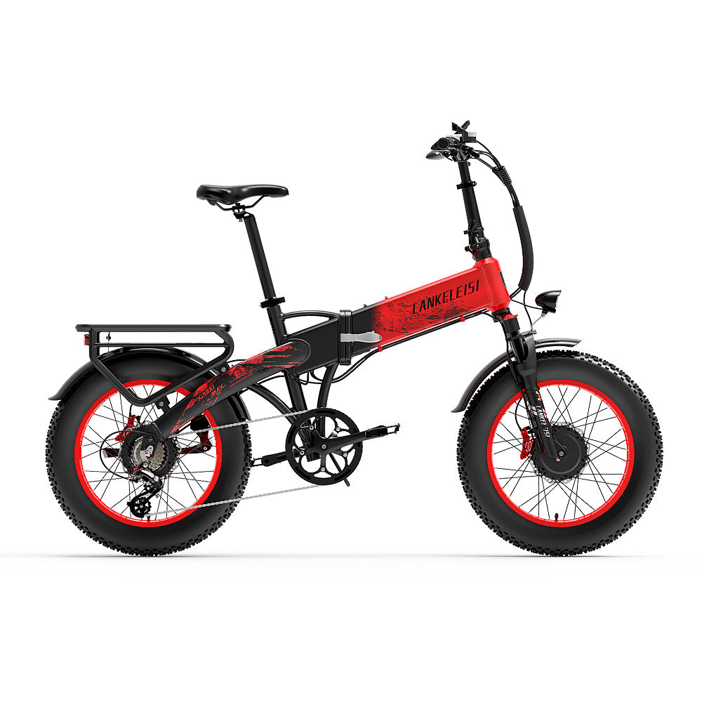 LANKELEISI X2000MAX Fat Tire Foldable Electric Bike Front And Rear Drive 2000W Motor LANKELEISI