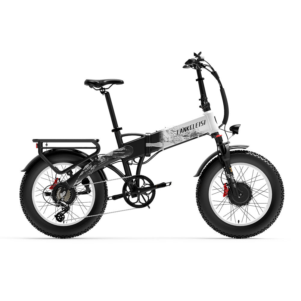 LANKELEISI X2000MAX Fat Tire Foldable Electric Bike Front And Rear Drive 2000W Motor LANKELEISI