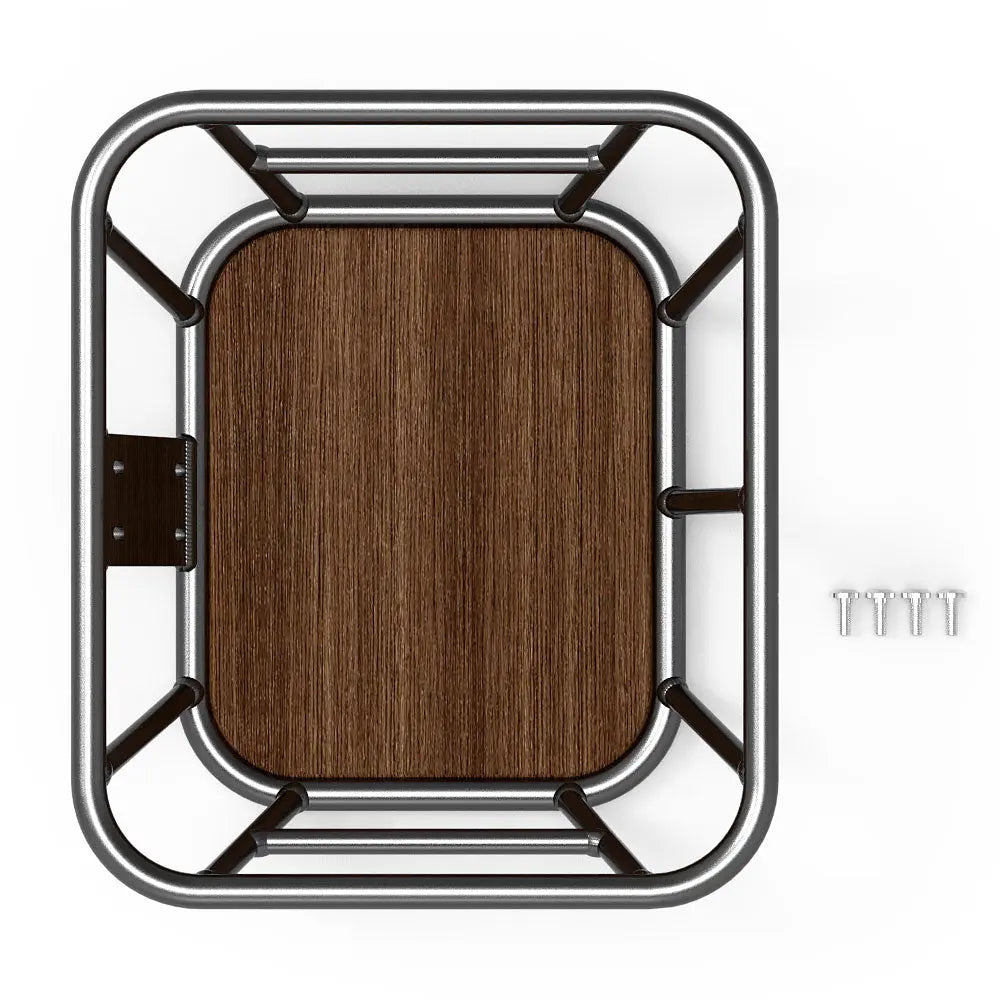Front bike basket - aluminium frame and rubberwood base | 20kg capacity Gleecycle