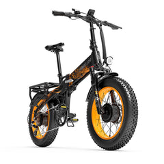 LANKELEISI X2000MAX Fat Tire Foldable Electric Bike Front And Rear Drive 2000W Motor LANKELEISI
