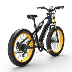 LANKELEISI RV700 Fat 26-inch Full Suspension E-Mountain bike 48V 16Ah E-MTB 1000W Motor LANKELEISI
