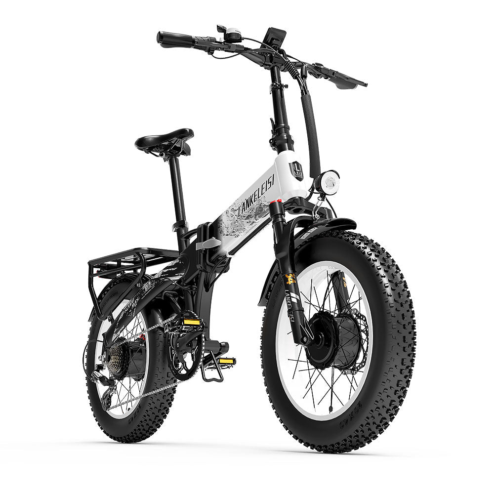 LANKELEISI X2000MAX Fat Tire Foldable Electric Bike Front And Rear Drive 2000W Motor LANKELEISI