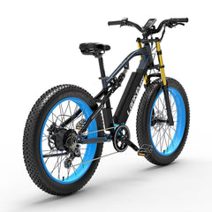 LANKELEISI RV700 Fat 26-inch Full Suspension E-Mountain bike 48V 16Ah E-MTB 1000W Motor LANKELEISI