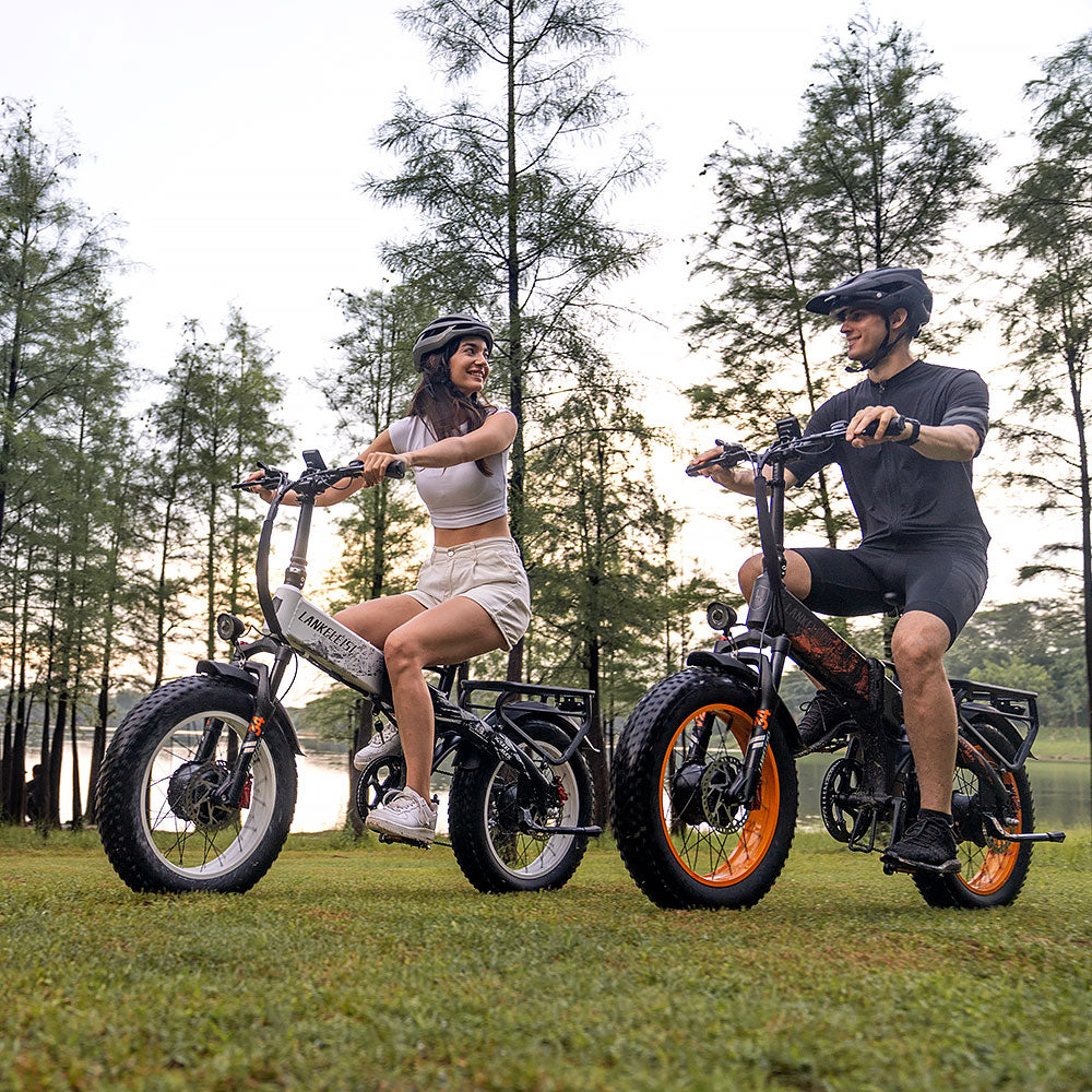 LANKELEISI X2000MAX Fat Tire Foldable Electric Bike Front And Rear Drive 2000W Motor LANKELEISI