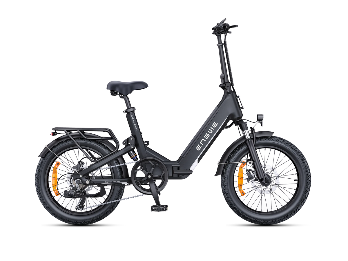 20 zoll e fahrräder L20 3.0 Boost Foldable E-Bike – Compact Step-Through, 20×3.0 Tires, Full Suspension – Gleecycle