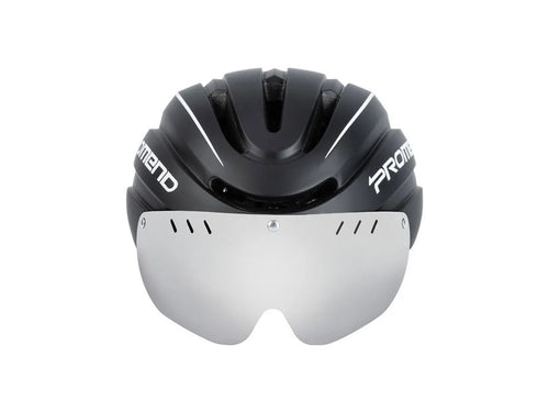 E-Bike Safety Helmet with Goggles electric bicycle helmet side view