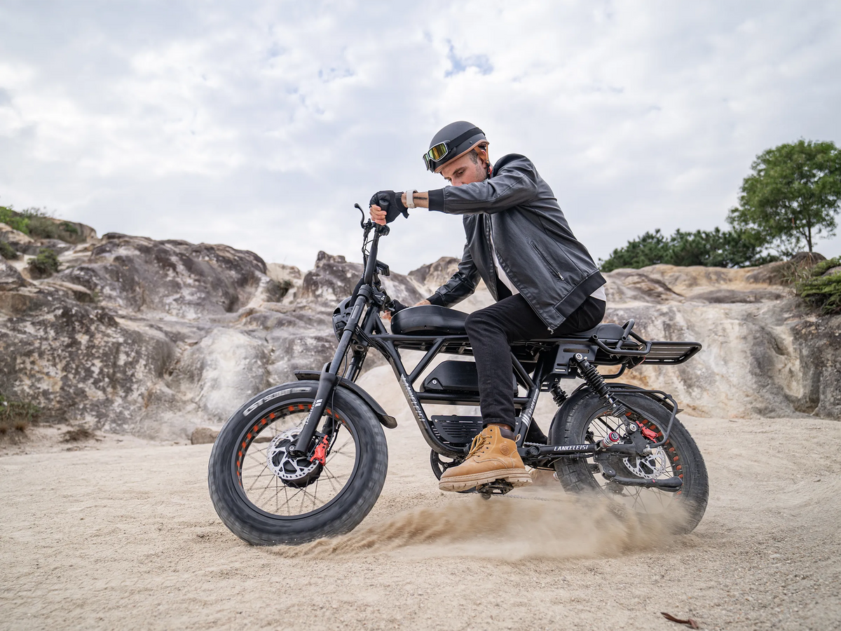 Knight Bike LANKELEISI X-BLACK KNIGHT Dual Battery Dual Motor Electric Dirt Bike ...