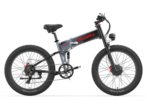 Dukawey BST-6 grey dual motor off-road electric bike side view