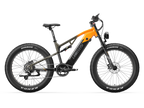 LANKELEISI RV800PLUS Black Orange fat tire electric mountain bike side view