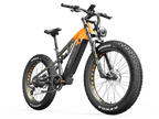 LANKELEISI RV800PLUS Black Orange electric mountain bike with 26x4.0 fat tires